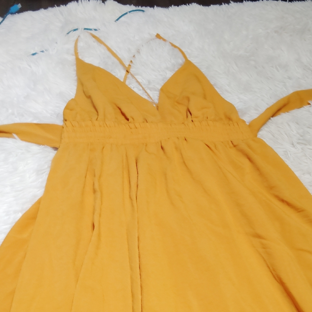 Vibrant Yellow Strappy Dress